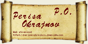 Periša Okrajnov vizit kartica